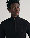 GANT Erkek Siyah Regular Fit Yarım Fermuarlı Kazak