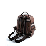 Silver Polo  Kadın Sırt Çantası 1061-48058 SILVER POLO MK85 Koyu Kahve-Mat Kahve