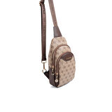 Silver Polo  Kadın Bel Çantası 959-48062 SILVER POLO FREEBAG M178 KOYU BEJ-MAT KAHVE