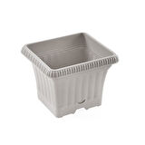 Omnipazar SO-OB00 Dekoratif Ova Balkon Saksı 2.2 Litre No 0 Kirli Beyaz (113)