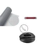 Netpen 3'Lü Sineklik Seti 700X100 Cm Tül, 22 Mt. Siyah Conta, Fitil Çekme Aparatı