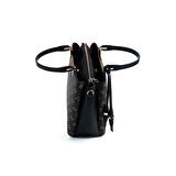 Silver Polo  Kadın Omuz Çantası 969-48124 SILVER POLO Kadın ÇANTASI M178 FÜME-MAT SİYAH