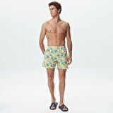 Nautica Erkek Sarı Baskılı Deniz Şortu