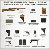 MiniArt 35278 1:35 Alman Tank Mürettebatı Afrika Korps. Özel Üretim