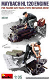 MiniArt 35331 1:35 Panzer III/IV Tür için Maybach HL 120 Motor. Tamir Ekibi ile birlikte.