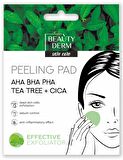 Cilt Temizleme Pedi BEAUTYDERM CICA, çay ağacı ve АНА, ВНА, РНА, 1 adet PEELİNG PAD