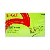 Eagle 75x125 mm Neon Renk Sticky Yapışkanlı Not Kağıdı 100 Yaprak (655N) 4 Adet