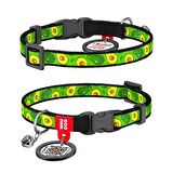 Collar QR Pasaportlu Kedi Boyun Tasması 20-30 Cm 10 MM "Avocado"