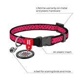 Collar QR Pasaportlu Kedi Boyun Tasması 20-30 Cm 10 MM "Watermelon"