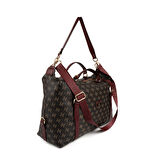 Silver Polo  Kadın Omuz Çantası 1064-48290 SILVER POLO Kadın ÇANTASI M178 KAHVE SARI-MAT BORDO