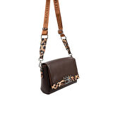 Silver Polo  Kadın Çapraz Çanta 1257-48299 SILVER POLO ÇAPRAZ Kadın ÇANTASI M105 KAHVE-MAT LEOPAR TABA