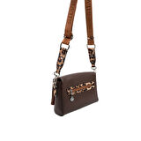 Silver Polo  Kadın Çapraz Çanta 1257-48299 SILVER POLO ÇAPRAZ Kadın ÇANTASI M105 KAHVE-MAT LEOPAR TABA