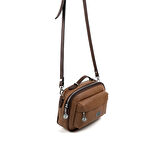 Silver Polo  Kadın Çapraz Çanta 1186-48308 SILVER POLO ÇAPRAZ Kadın ÇANTASI M86 KARAMEL-MAT KAHVE