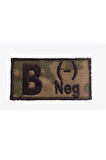 Single Sword Nakış Kan Grubu Patch - Peç KAMUFLAJ-B RH (+)