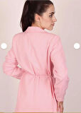 Kadın Pembe Bel Bağlamalı Blazer Ceket