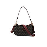 Silver Polo  Kadın Çapraz Çanta 1251-48377 SILVER POLO ÇAPRAZ Kadın ÇANTASI M178 KAHVE SARI-MAT BORDO