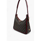 Silver Polo  Kadın Omuz Çantası 1187-48382 SILVER POLO Kadın ÇANTASI M178 KAHVE SARI-MAT BORDO