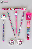 DEKOMUS İLE YENİ SEZON LİSANSLI HELLO KITTY 9 PARÇA " FULL " KALEM SETİ 