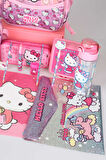 TEK BÖLMELİ KÜÇÜK BOY 32 CM HELLO KITTY ANAOKUL,BESLENME VE KALEM ÇANTASI İLE BESLENME KABI,MATARA KIRTASİYE OKUL SETİ