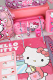 TEK BÖLMELİ KÜÇÜK BOY 32 CM HELLO KITTY ANAOKUL,BESLENME VE KALEM ÇANTASI İLE BESLENME KABI,MATARA KIRTASİYE OKUL SETİ