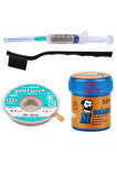 SolderPaste MEChanic 138 DERECE Krem Lehim 42g Sıvı Lehim ve Flux Lehim Toplama Fırça Seti 3,5MM 4LÜ