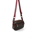 Silver Polo  Kadın Çapraz Çanta 1162-48442 SILVER POLO ÇAPRAZ Kadın ÇANTASI M178 KAHVE SARI-MAT BORDO
