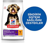 Hill's  Hassas Mide & Deri Yetişkin Küçük ve Mini Irk Tavuklu Köpek Maması 1.5 kg