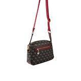 Silver Polo  Kadın Çapraz Çanta 1201-48528 SILVER POLO ÇAPRAZ Kadın ÇANTASI M178 KAHVE SARI-MAT BORDO