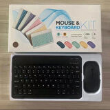 ST4470 Kablosuz Ultra Slim Şarjlı Mini Bluetooth Q Klavye Mouse Set