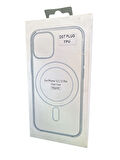 iPhone 12/12 Pro için Kılıf Kamera Korumalı Magsafe Wireless Şarj Özellikli Şeffaf Kılıf