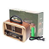 NNS Ns-8068 Nostaljik Radyo Usb / Tf Kart / Fm Retro Taşınabilir Bluetooth Hoparlör