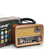 NNS Ns-8110 Nostaljik Radyo Usb / Tf Kart / Fm Retro Taşınabilir Bluetooth Hoparlör