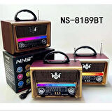 NNS Ns-8189 Usb / Tf Kart / Fm Retro Taşınabilir Bluetooth Hoparlör