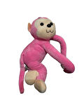 Sevimli Sesli Pembe Maymun Peluş Oyuncak 60CM