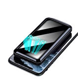 H01 Dijital Göstergeli Dahili Çoklu Kablolu 10000 mAh Powerbank SİYAH