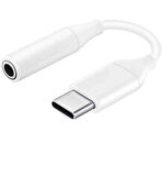 Type-C To Aux 3.5mm Kulaklık Çevirici Dönüştürücü Adaptör Usb-C Adaptör 1.Kalite Beyaz