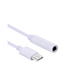 Type-C To Aux 3.5mm Kulaklık Çevirici Dönüştürücü Adaptör Usb-C Adaptör 1.Kalite Beyaz