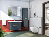 VitrA Sento 60838 Lavabo Dolabı, Çift Çekmeceli, 100 cm, Mat Antrasit