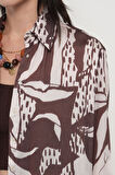 KADIN OVERSİZE KESİM KARIŞIK DESENLİ DİJİTAL GÖMLEK