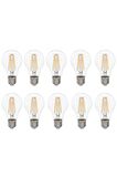 4w Rustik Led Ampul Şeffaf Cam 10 Adet A60 2700k Gün Işığı E27 Duy