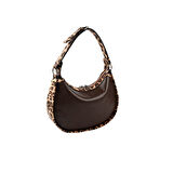 Silver Polo  Kadın Omuz Çantası 1263-48568 SILVER POLO Kadın ÇANTASI M105 KAHVE-MAT LEOPAR TABA