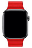 Megafox Apple Watch Seri 2/3/4/5/6/7/8/Se Suni Deri Loop Kordon 38-40-41 Mm Uyumlu 
