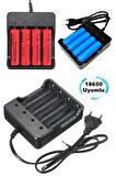 Li-ion 18650 3.7v Pil Şarj Aleti 4'lü Dolum Cihazı LION101
