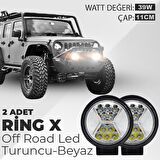 Ring X 39w Yuvarlak Led Sis ve Çalışma Lambası 2 Adet