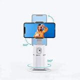 Monozone  Yüz İzleme Gimbal 360° Vücut İzleme Telefon Tutucu Vlog Canlı Telefon Selfie AI Yapay Zeka Destekli Telefon Gimbali