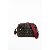 Silver Polo  Kadın Çapraz Çanta 1094-48615 SILVER POLO ÇAPRAZ Kadın ÇANTASI M178 KAHVE SARI-MAT BORDO