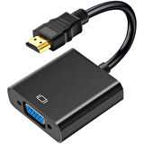 Hdmi To Vga Kablo Tablet Projeksiyon Notebook Uyumlu Siyah