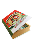 YILBAŞI KUTU KİTAB MODELİ KIRMIZI NOEL BABA 25CM X 19CM X 6CM