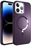 Apple iPhone 14 Pro Kılıf Magsafe Wireless Şarj Özellikli Renkli Kamera Çıkıntılı Mat Kapak