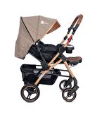 4 Baby AB350 Active plus Gold Çift yönlü Bebek Arabası Kahverengi